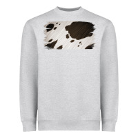 Heather Grey Cowhide Black and White Brush Strokes Background Heavyweight Sweatshirt - Jasminsmagicworld