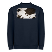 Navy Cowhide Black and White Brush Strokes Background Heavyweight Sweatshirt - Jasminsmagicworld