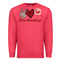 Cardinal Peace Love Flamingo Premium Sweatshirt - Jasminsmagicworld