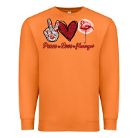 Carrot Peace Love Flamingo Premium Sweatshirt - Jasminsmagicworld