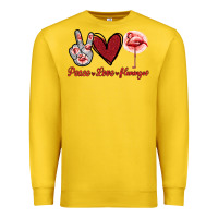 Lemon Peace Love Flamingo Premium Sweatshirt - Jasminsmagicworld