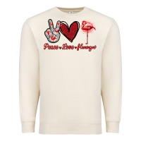Sandshell Peace Love Flamingo Premium Sweatshirt - Jasminsmagicworld
