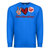 True Royal Peace Love Flamingo Premium Sweatshirt - Jasminsmagicworld
