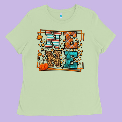 Fall Autumn Leopard Nene Ladies Tee Designed By Lillyallendesigns