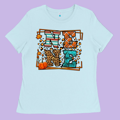Fall Autumn Leopard Nene Ladies Tee Designed By Lillyallendesigns