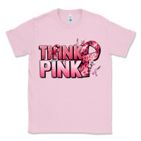 Bubblegum Pink Think pink Cancer Awareness Classic Tee - FaDigitalArtStudio