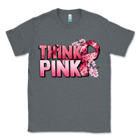 Charcoal Heather Think pink Cancer Awareness Classic Tee - FaDigitalArtStudio