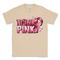 Mushroom Think pink Cancer Awareness Classic Tee - FaDigitalArtStudio