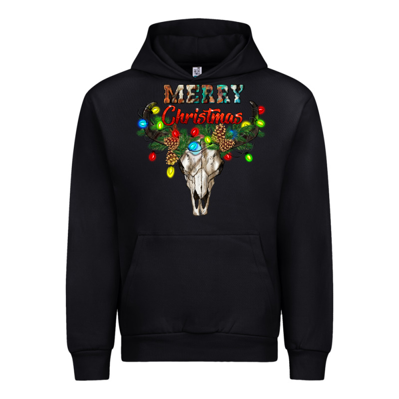 Merry Christmas Bull Skull Urban Hoodie by RanaPortraitStore | Teevron
