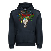 Navy merry christmas bull skull Urban Hoodie - RanaPortraitStore