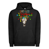 Pigment Black merry christmas bull skull Urban Hoodie - RanaPortraitStore