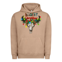 Pigment Burro merry christmas bull skull Urban Hoodie - RanaPortraitStore