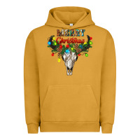 Pigment Peanut Butter merry christmas bull skull Urban Hoodie - RanaPortraitStore