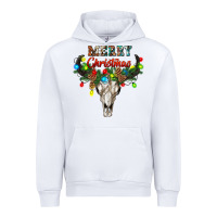 White merry christmas bull skull Urban Hoodie - RanaPortraitStore