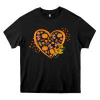 Black Western Autumn Heart Heavy Core Tee - FaDigitalArtStudio