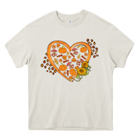Cream Western Autumn Heart Heavy Core Tee - FaDigitalArtStudio