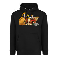 Black Cows With Sunflower Headbands Heavyweight Hoodie - Jasminsmagicworld