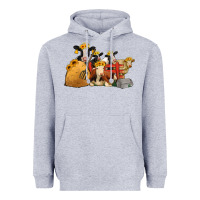 Heather Grey Cows With Sunflower Headbands Heavyweight Hoodie - Jasminsmagicworld