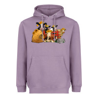 Lavender Cows With Sunflower Headbands Heavyweight Hoodie - Jasminsmagicworld