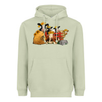 Matcha Cows With Sunflower Headbands Heavyweight Hoodie - Jasminsmagicworld