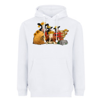 White Cows With Sunflower Headbands Heavyweight Hoodie - Jasminsmagicworld