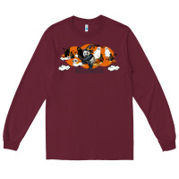 Burgundy Hallowen Panda Long Sleeve Tee - LillyAllenDesigns