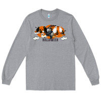 Heather Grey Hallowen Panda Long Sleeve Tee - LillyAllenDesigns