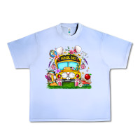 Grape Ice Easter School Bus Urban Heavy Tee - CowhideDigitalArt
