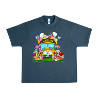 Midnight Navy Easter School Bus Urban Heavy Tee - CowhideDigitalArt