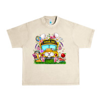 Sandshell Easter School Bus Urban Heavy Tee - CowhideDigitalArt