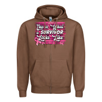 Chestnut this is what a survivor looks like breast cancer awareness Zipper Hoodie - Jasminsmagicworld