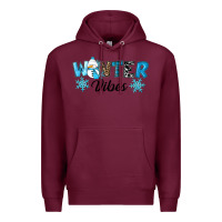 Burgundy winter vibes Premium Hoodie - RanaPortraitStore