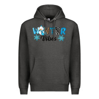 Charcoal Heather winter vibes Premium Hoodie - RanaPortraitStore