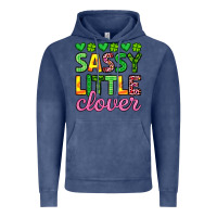 Vintage Denim sassy little clover st patrick s day Vintage Hoodie - Artiststas