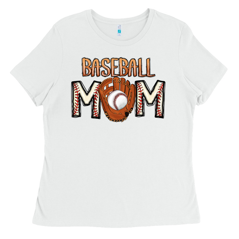 Baseball Mom Ladies Tee by CowhideDigitalArt | Teevron