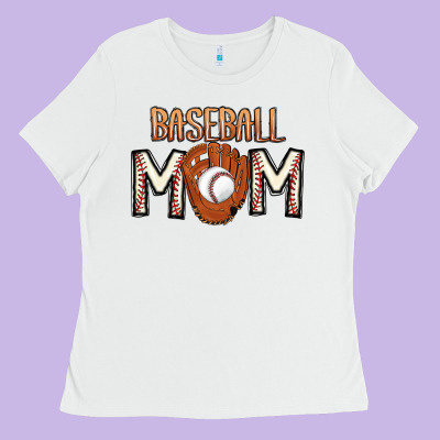 Baseball Mom Ladies Tee Designed By Cowhidedigitalart