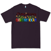 Plum merry happy chrismukkah with olive branch Premium Tee - FaDigitalArtStudio