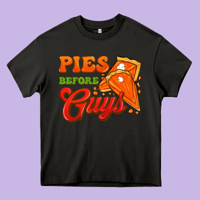 Pies Before Guys Heavy Core Tee Designed By Fadigitalartstudio
