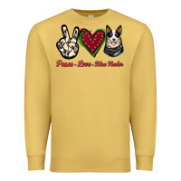 Antique Gold Peace Love Blue Heeler Premium Sweatshirt - Jasminsmagicworld