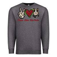 Charcoal Heather Peace Love Blue Heeler Premium Sweatshirt - Jasminsmagicworld