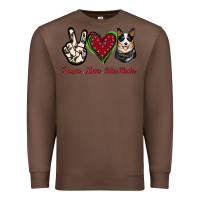 Chestnut Peace Love Blue Heeler Premium Sweatshirt - Jasminsmagicworld