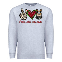 Heather Grey Peace Love Blue Heeler Premium Sweatshirt - Jasminsmagicworld