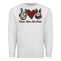 Oatmeal Heather Peace Love Blue Heeler Premium Sweatshirt - Jasminsmagicworld