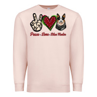 Pale Pink Peace Love Blue Heeler Premium Sweatshirt - Jasminsmagicworld
