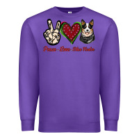 Purple Peace Love Blue Heeler Premium Sweatshirt - Jasminsmagicworld