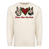 Sandshell Peace Love Blue Heeler Premium Sweatshirt - Jasminsmagicworld