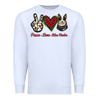 White Peace Love Blue Heeler Premium Sweatshirt - Jasminsmagicworld