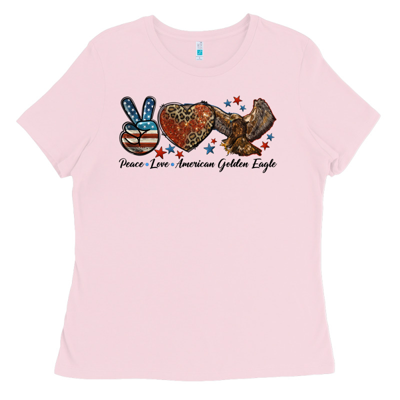 Western Peace Love American Golden Eagle Ladies Tee by LillyAllenDesigns | Teevron