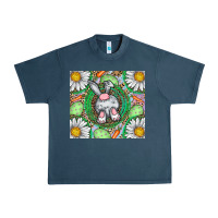 Midnight Navy Easter Bunny Urban Heavy Tee - CowhideDigitalArt