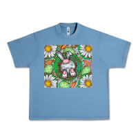 Pebble Blue Easter Bunny Urban Heavy Tee - CowhideDigitalArt